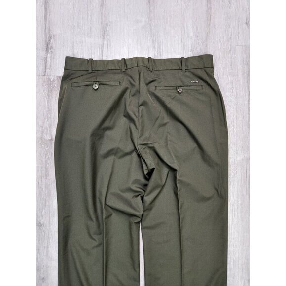 RLX Ralph Lauren Golf Stretch Pants 38x32‎ Mens Green Single Pleated Slacks - Picture 6 of 9